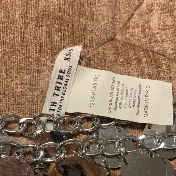 12th Tribe Silver Sequin Mini Skirt - Picture 2 of 4